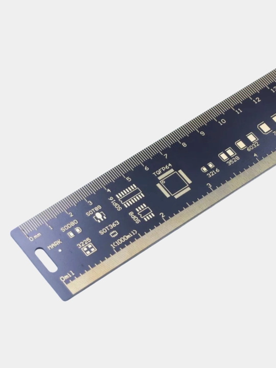 Radiohavaskorlar uchun PCB Ruler 20 sm, SMD, AWG, footprintlar va sxemalar olchovi