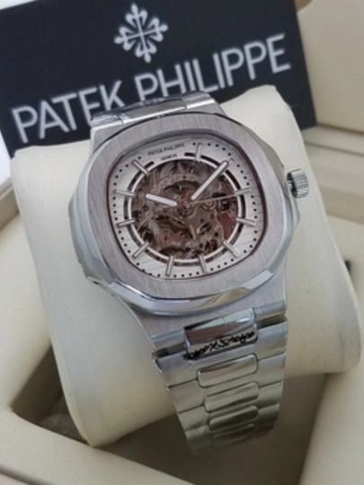Мужские механические часы Patek Philippe, автоподзавод, в подарочной упаковке — WATCH11-280W004-ПРОЗР