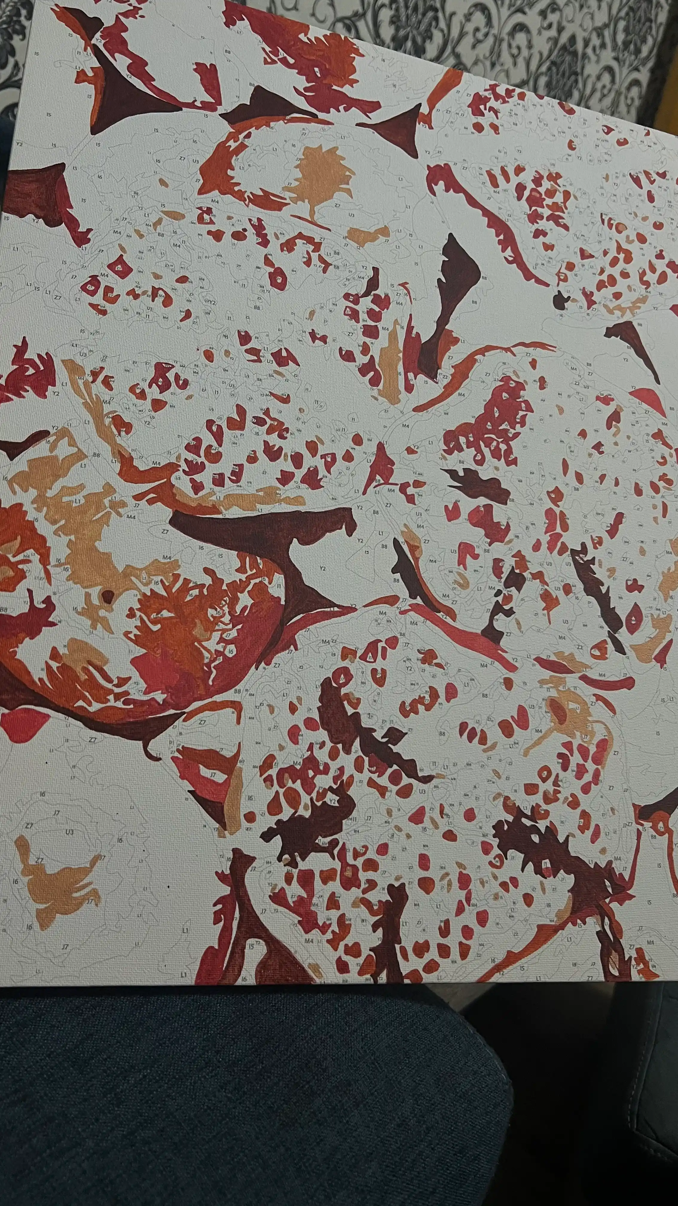 Raqamlar bo'yicha rasm chizish ARTERY, natyurmortlar holstda chizmachilik, 40 * 50 sm