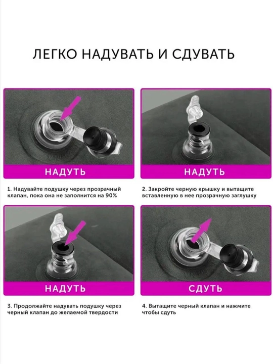 Надувная подушка для путешествий для ног