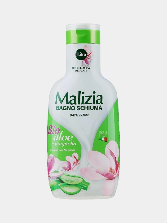 Vanna va dush uchun gel-ko'pik ''Malizia'', Bio aloe vera va magnoliya, 1000 ml
