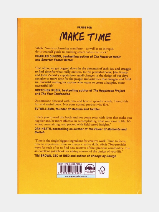 Make time, How to focus on what matters every day, Jake Knapp, John Zeratsky