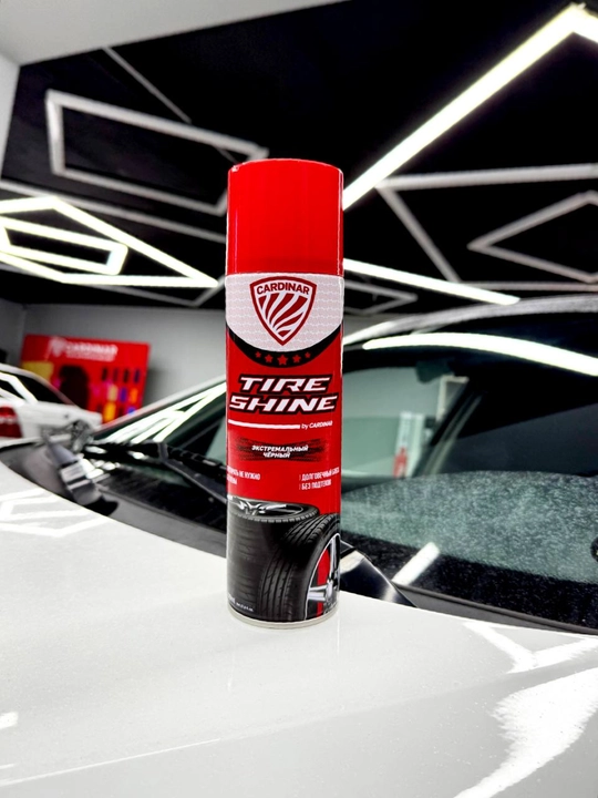Чернитель шин, CARDINAR Tire Shine, для машины, без пены, до 1 недели черные шины