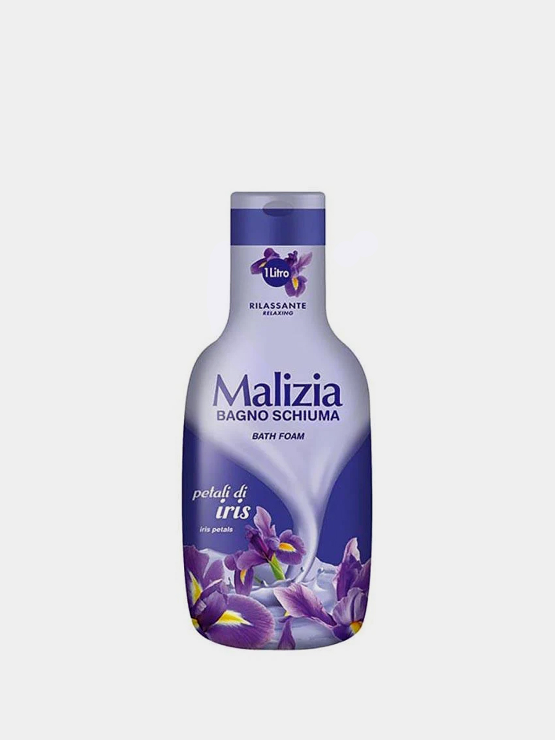Гель-пена для душа и ванны ''Malizia Bath Foam Iris Petals'', лепестки ириса, 1000 мл