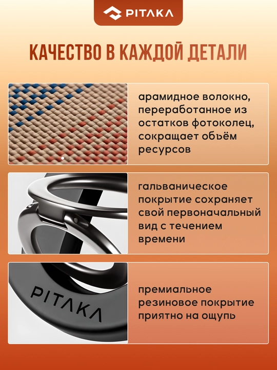 Держатель для телефона Pitaka, с Magsafe, магнитное кольцо, подставка, MagEZ Grip