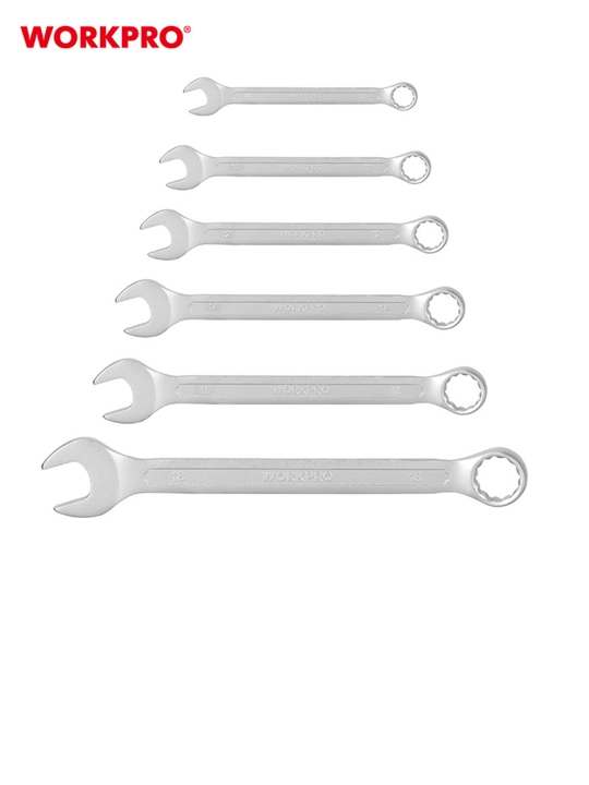WORKPRO kombinatsiyalangan kalitlar to'plami, 6 dona, 8-18 mm WP202501
