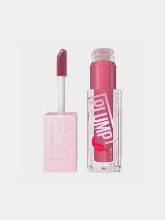 Lab uchun blesk Maybelline New York Lifter Plump Lip Gloss, rang 002 Mauve Bite, 5.4 ml - 