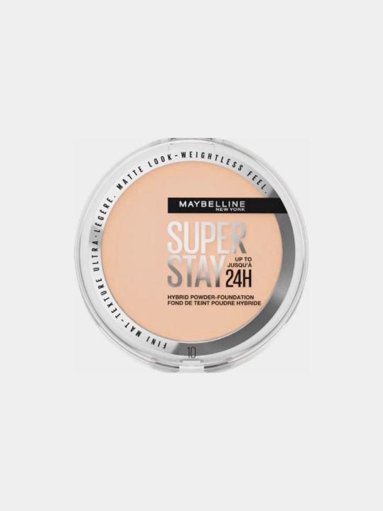 Tonallik effektiga ega Super Stay 24HR Hybrid Powder Foundation barqaror krem-porox, №10, 9 gr - 