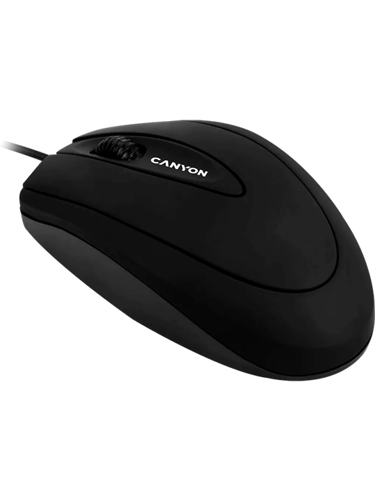 Simli sichqoncha Canyon CM-1 Black, 1000dpi