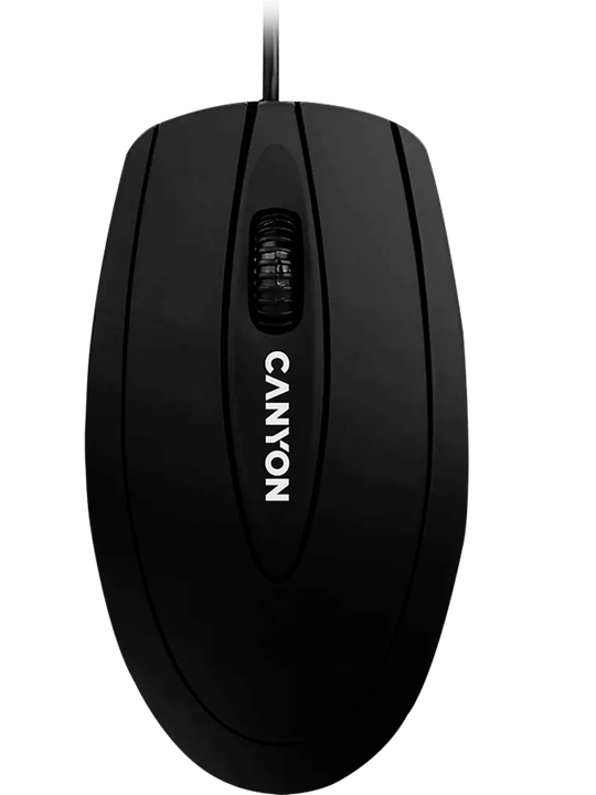 Simli sichqoncha Canyon CM-1 Black, 1000dpi