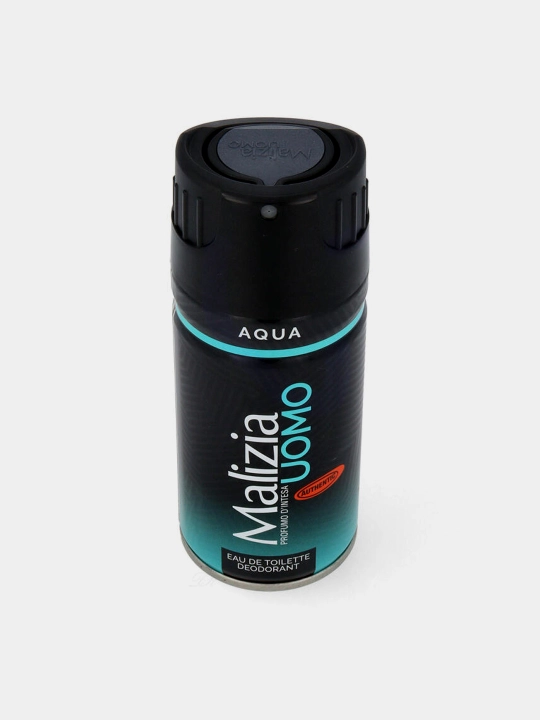 Parfyumlangan dezodorant Malizia Uomo EDT Deo Spray Aqua, erkaklar uchun, 150 ml