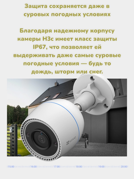 Камера видеонаблюдение для умного дома Ezviz H3c 1080p, с Wi-Fi