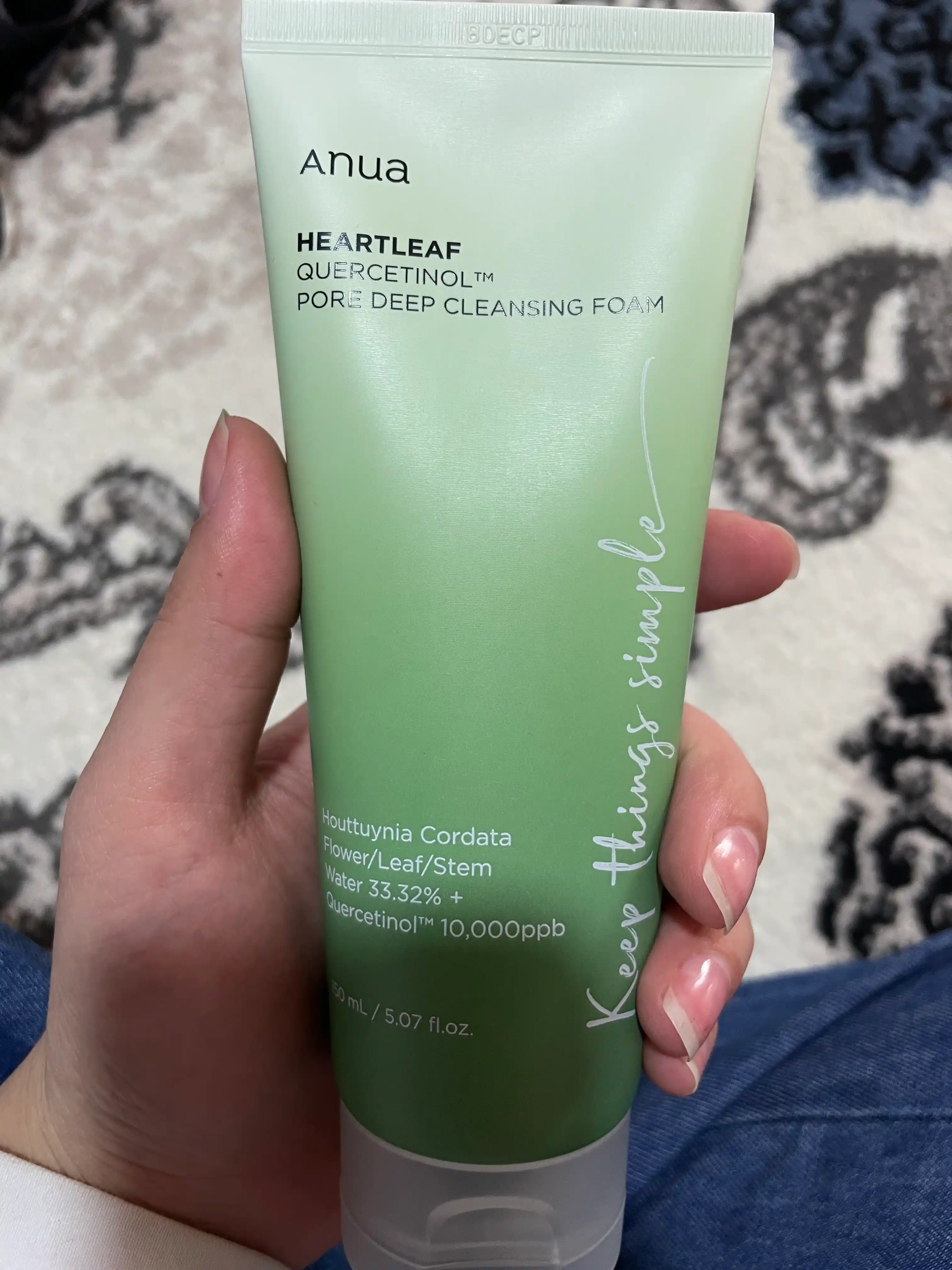 Пенка - скраб для очищения пор Anua Heartleaf Quercetinol Pore Deep Cleansing Foam, 150 мл