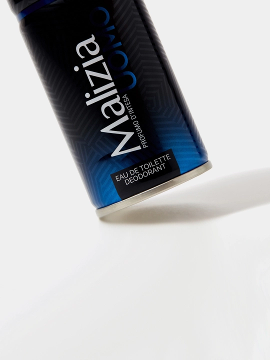 Parfyumlangan dezodorant Malizia Uomo EDT Deo Spray Silver, Skyline, erkaklar uchun, 150 ml