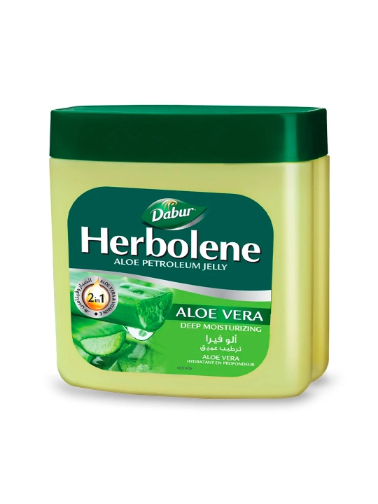 Vazelin Dabur Herbolene, aloe vera va E vitamin, yuz kremi, tana va lablar uchun