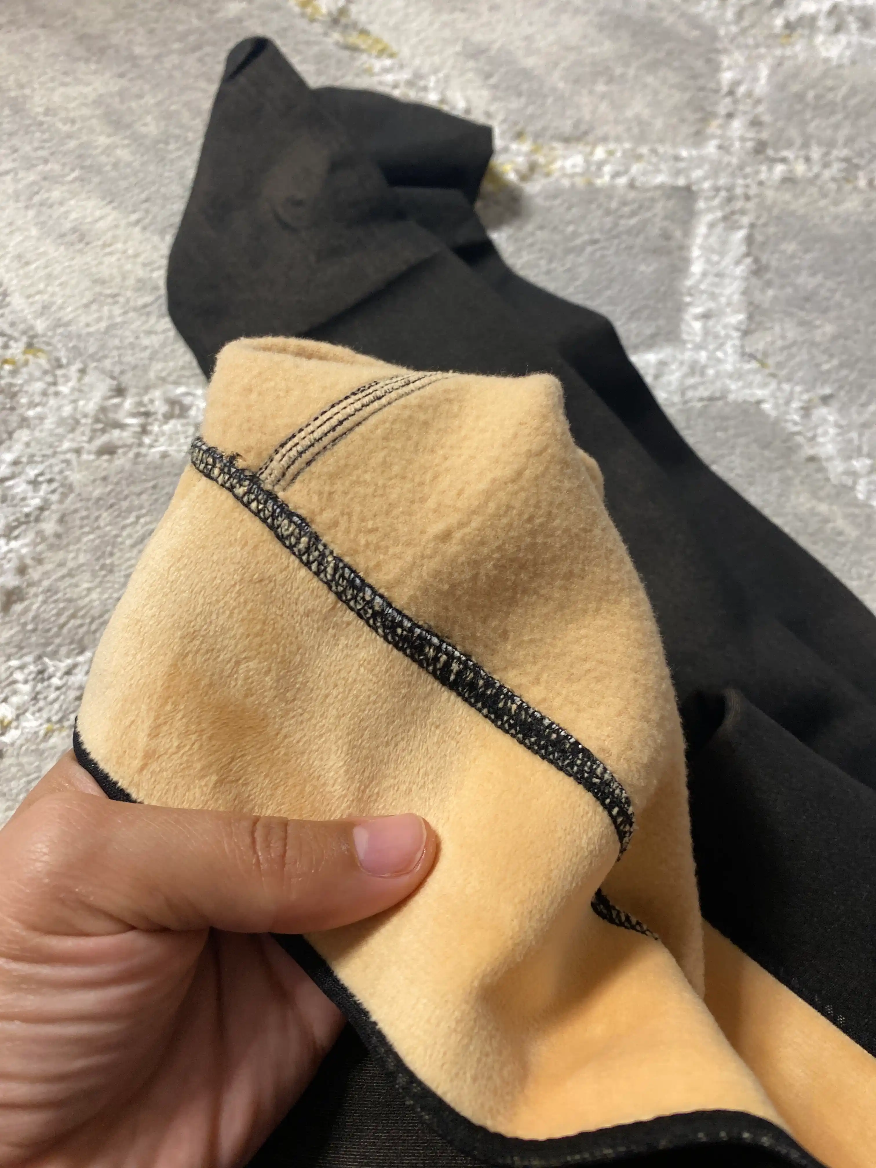 Ayollar uchun qishki kapron kolgotkalar, ikkinchi teri effektiga ega issiq kolgotkalar