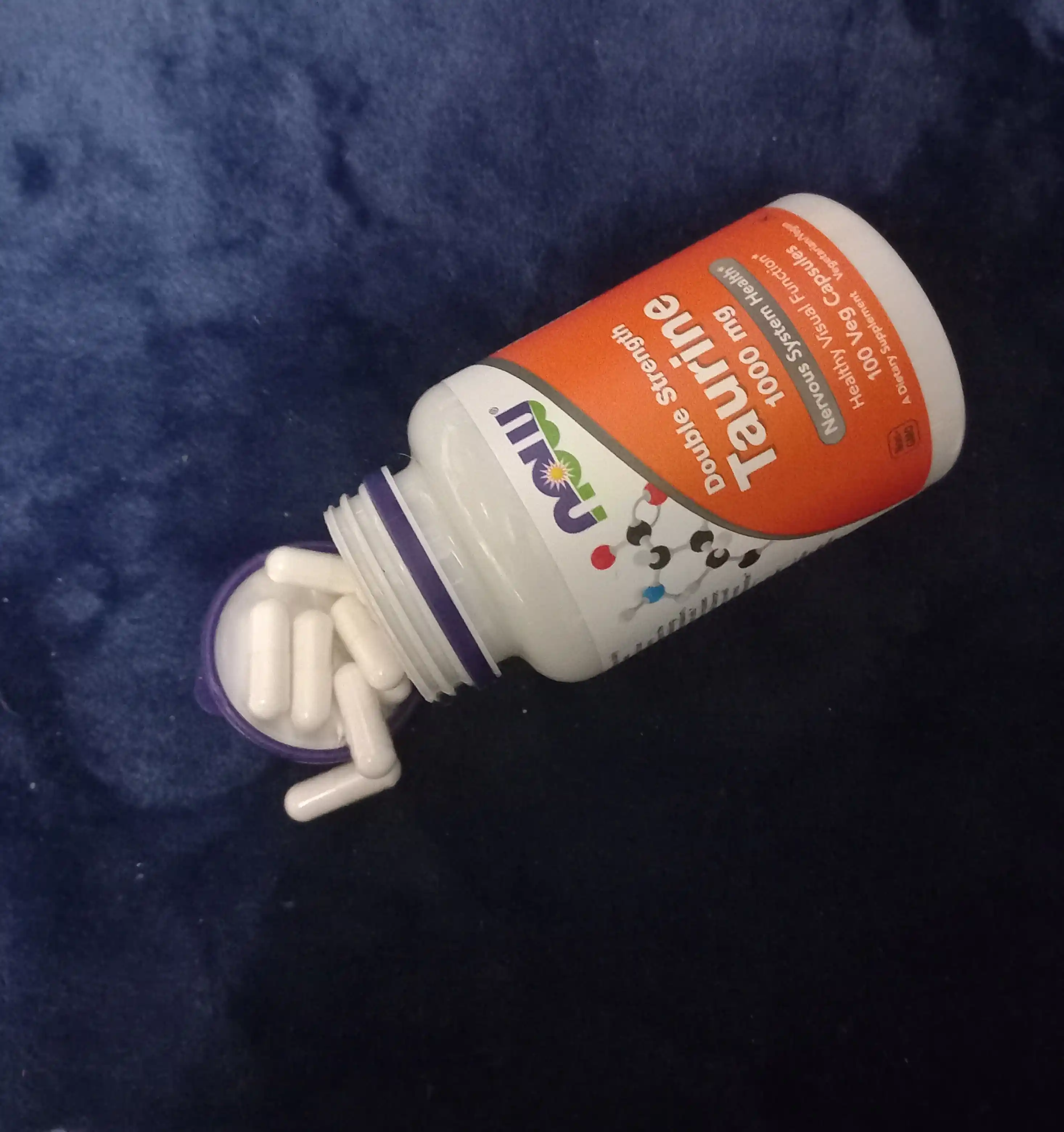 TAURINE 1000мг NOW Foods 100 капсул для энергии и поддержания сердечно-сосудистой системы