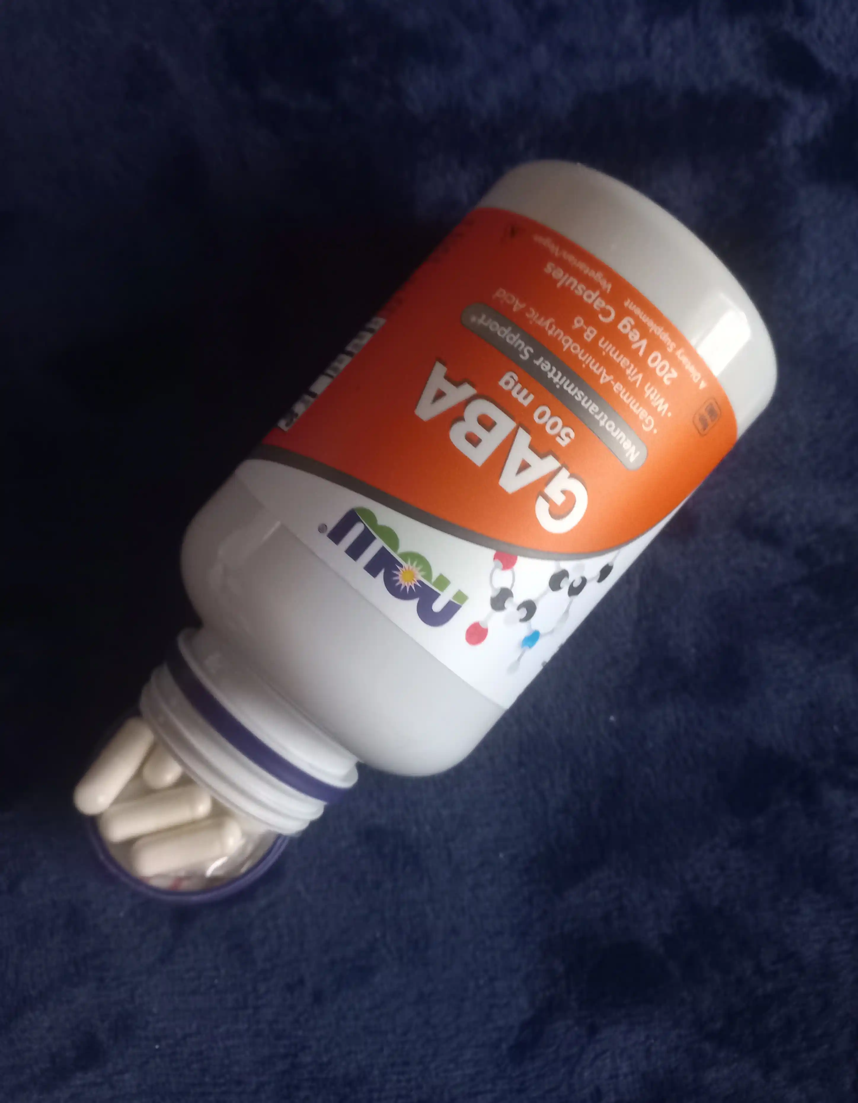 NOW Supplements, ГАБА, гамма-аминомасляная кислота, 500 мг + B-6 Витамин, Халяль