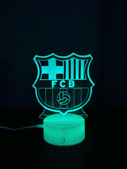 Светодиодный 3D ночник, с логотипами футбольных клубов Real Madrid Barcelona и автомобилей