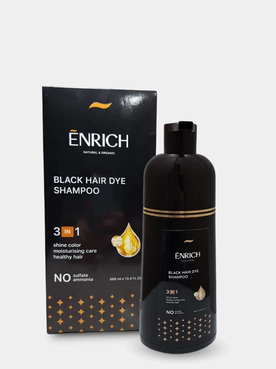 Enrich shampuni - soch bo‘yog‘i, oq sochlar uchun, qora, to‘q jigarrang, 500 ml