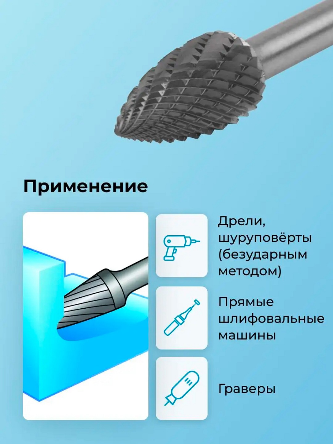 Шарошки, борфрезы