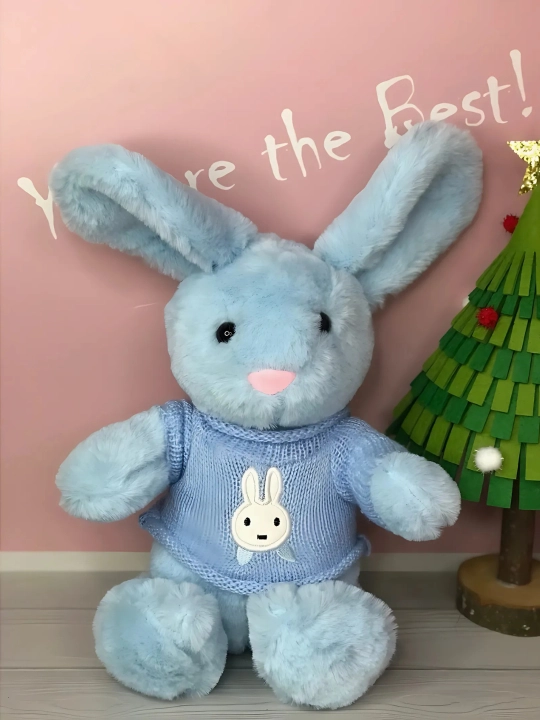 Мягкая игрушка кролик с рубашкой, 40 см