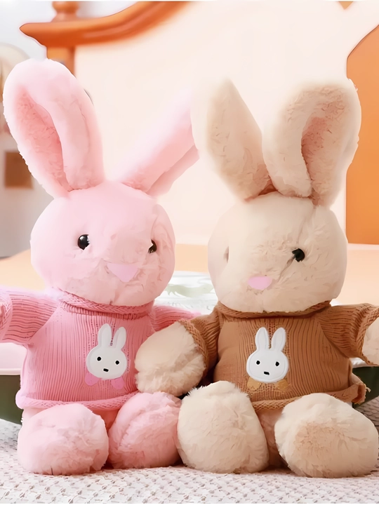 Мягкая игрушка кролик с рубашкой, 40 см