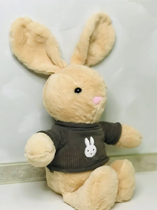 Мягкая игрушка кролик с рубашкой, 40 см