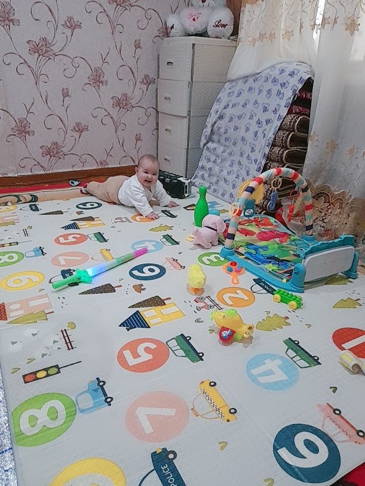 Коврик детский развивающий, складной, игровой, напольный, для ползания, термоковрик