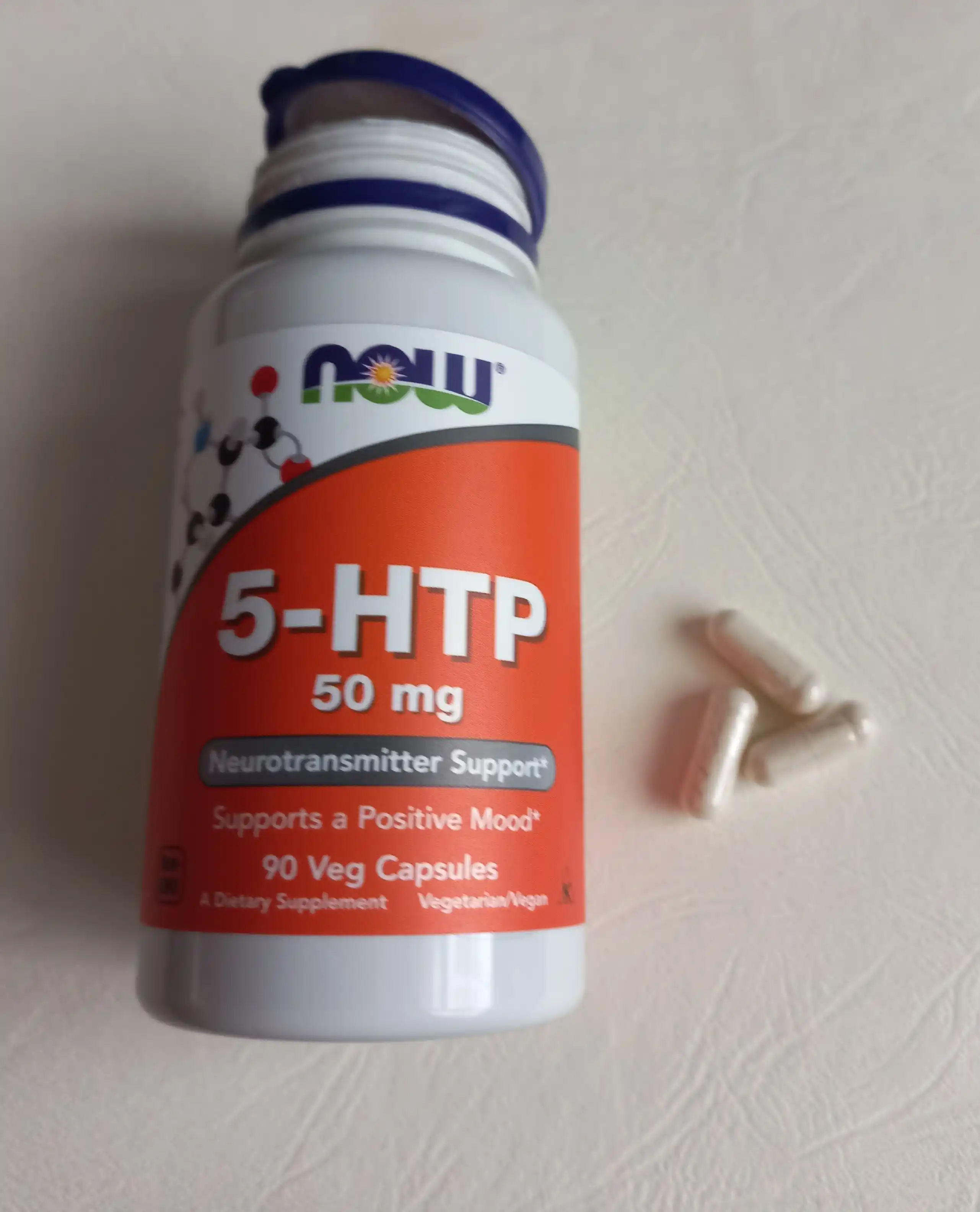 NOW FOODS, 5-HTP, 5-гидрокситриптофан, 50 мг в капсулах, Халяль