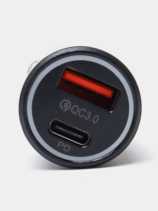 Автомобил учун тезкор зарядловчи адаптер, Type-C/USB-C, 45W Fast Charger
