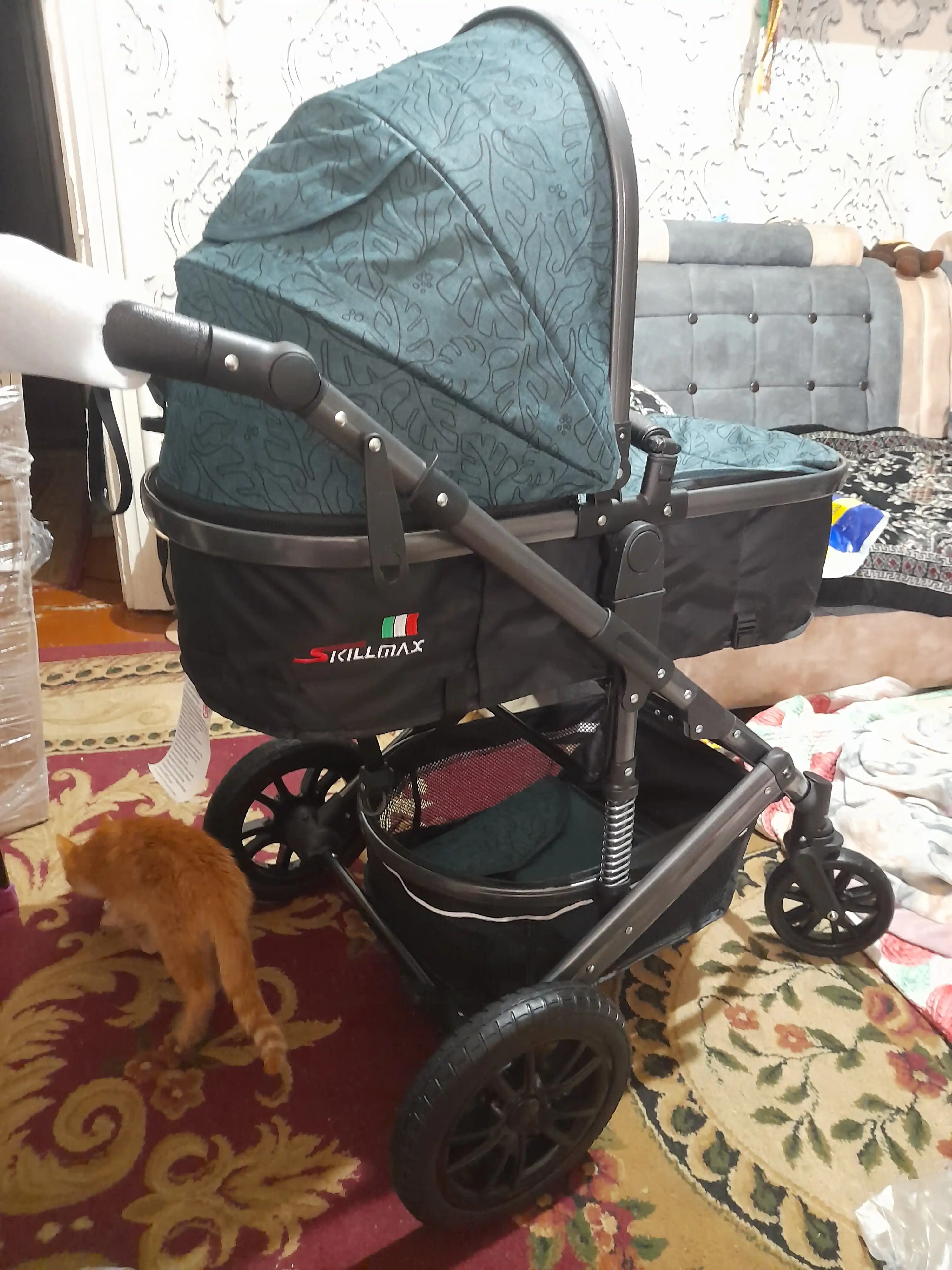 Коляска детская INING BABY, трансформер 2 в 1, всесезонная, люлька и прогулочная