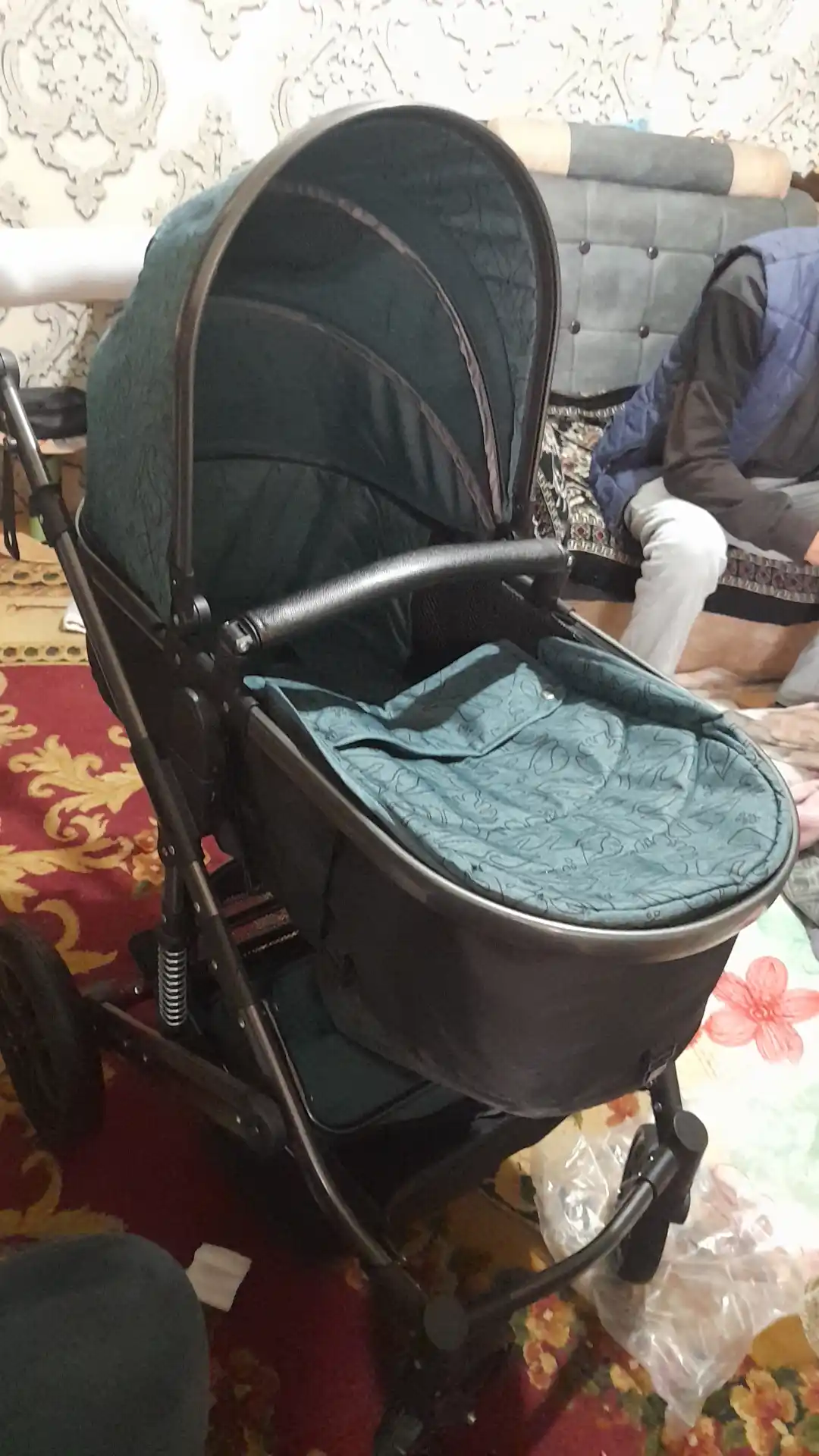 Коляска детская INING BABY, трансформер 2 в 1, всесезонная, люлька и прогулочная