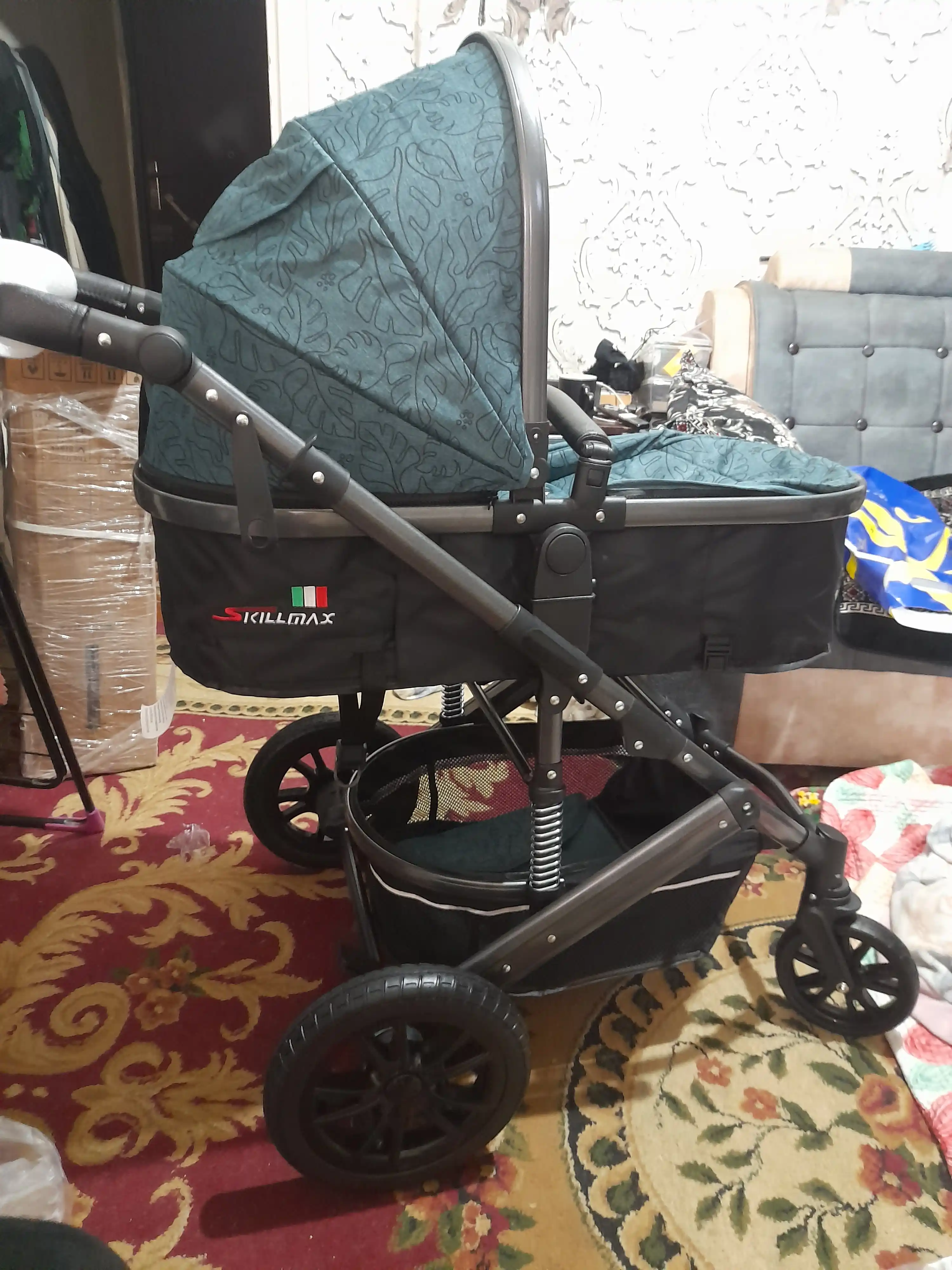 Коляска детская INING BABY, трансформер 2 в 1, всесезонная, люлька и прогулочная