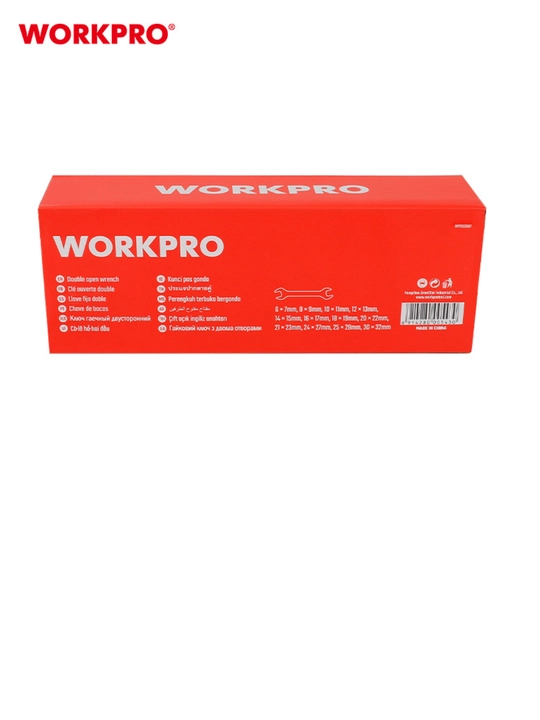 Ikki tomonlama ochiq kalitlar to'plami WORKPRO 6-32 mm, 12 dona. WP202507