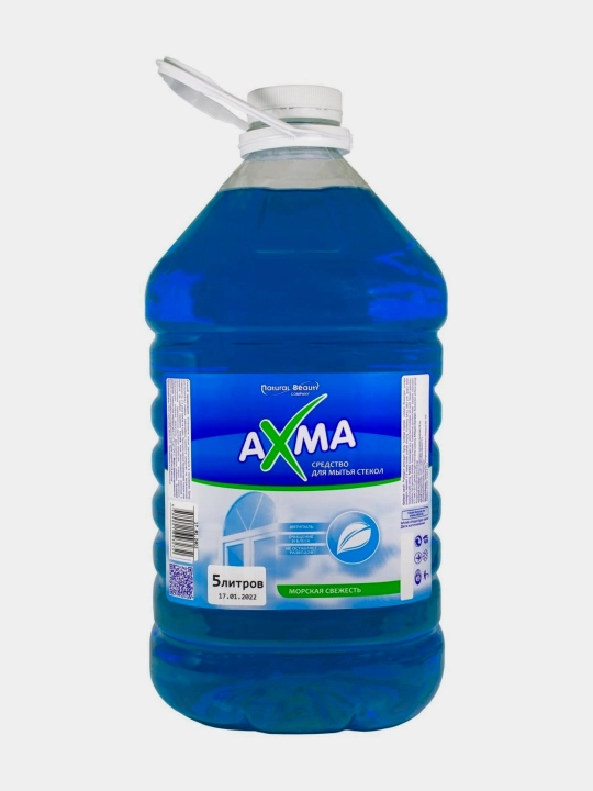 Средство для мытья стёкол Axma, Морская свежесть, 5 л