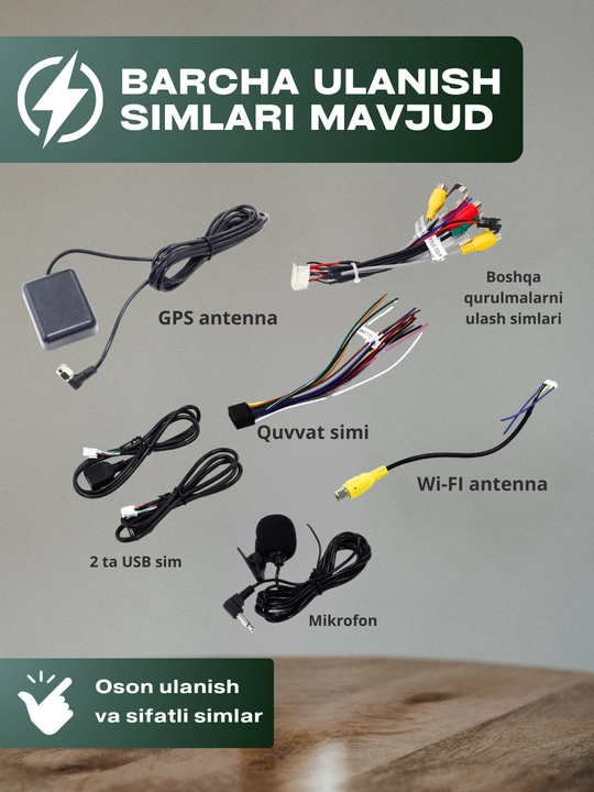 4/64 GB Tesla avtomobil monitorlari, Spark, Nexia 2, Nexia 3, Cobalt, Lacetti, Damas, 1 ta sovutgich