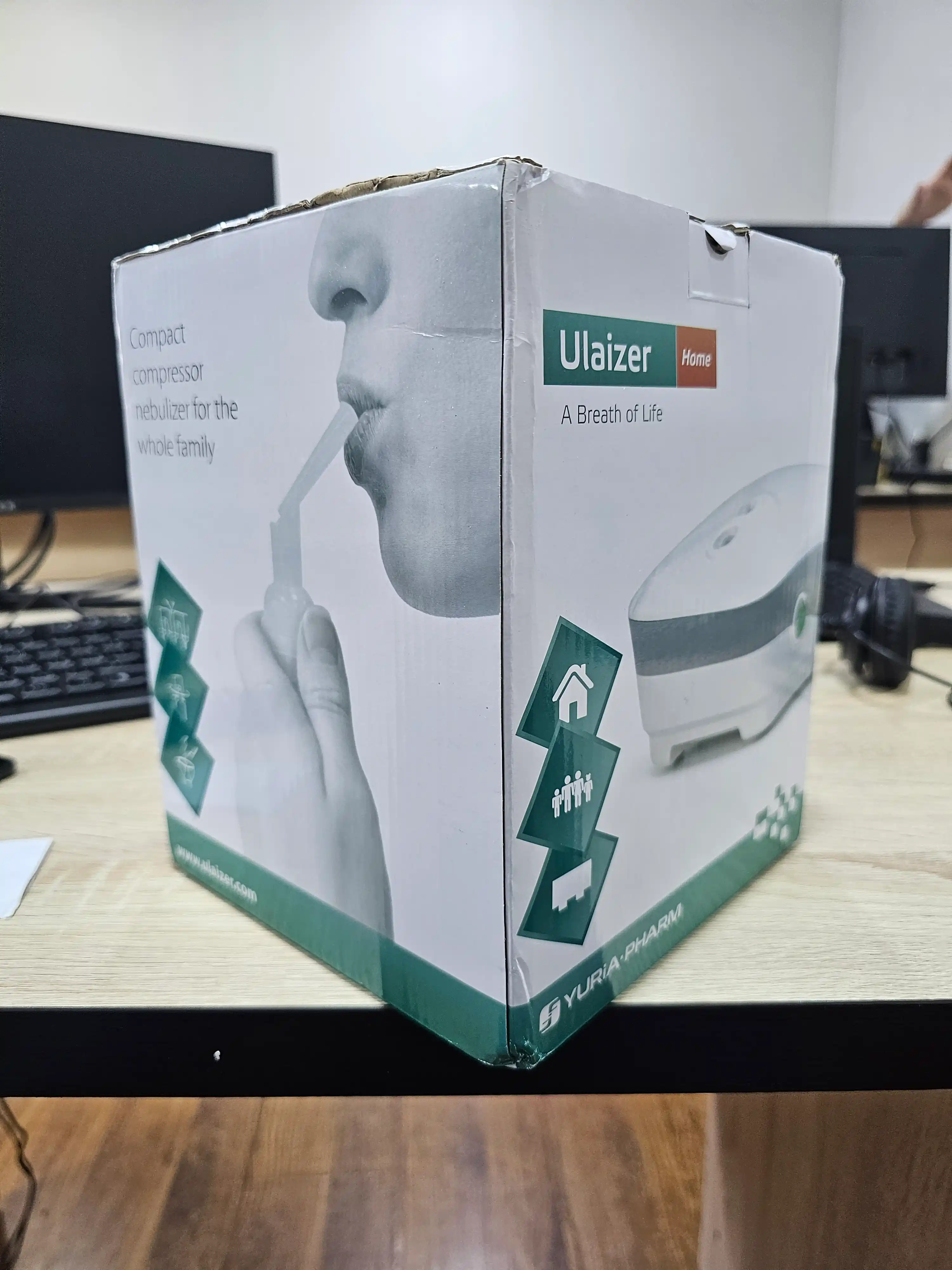 Ingalyator, nebulizer, kompressorli, Ulaizer home, bolalar va kattalar uchun, shovqinsiz