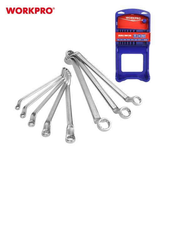 Ikki tomonlama ochiq kalitlar to'plami WORKPRO 6-22 mm, WP202509,  8 dona