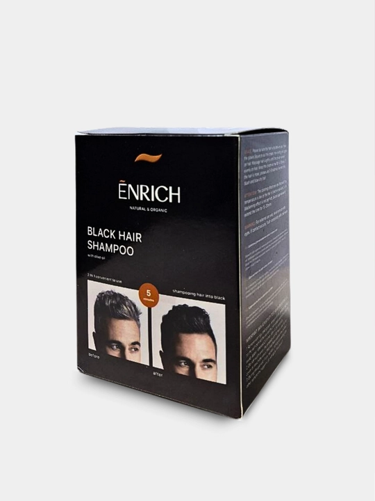 Enrich shampuni - soch bo‘yog‘i, oq sochlar uchun, qora, to‘q jigarrang, 500 ml
