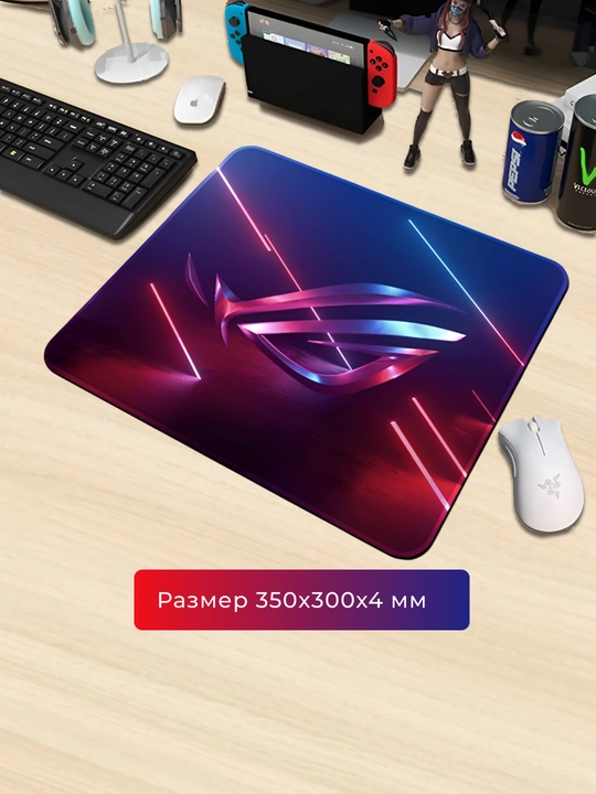 Maxsus oyin kovrik, ROG eSpors, 300x250x4 mm - 