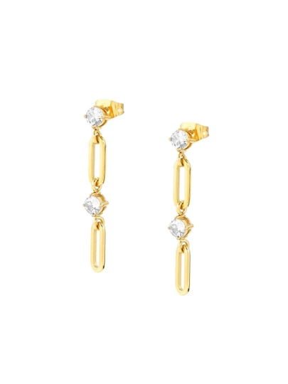 Nm 029404/012 cерьги CHAINSOFSTYLE подвески, цепь, длина 3.5 см, сталь, цирконы — NOMINAT-0294042
