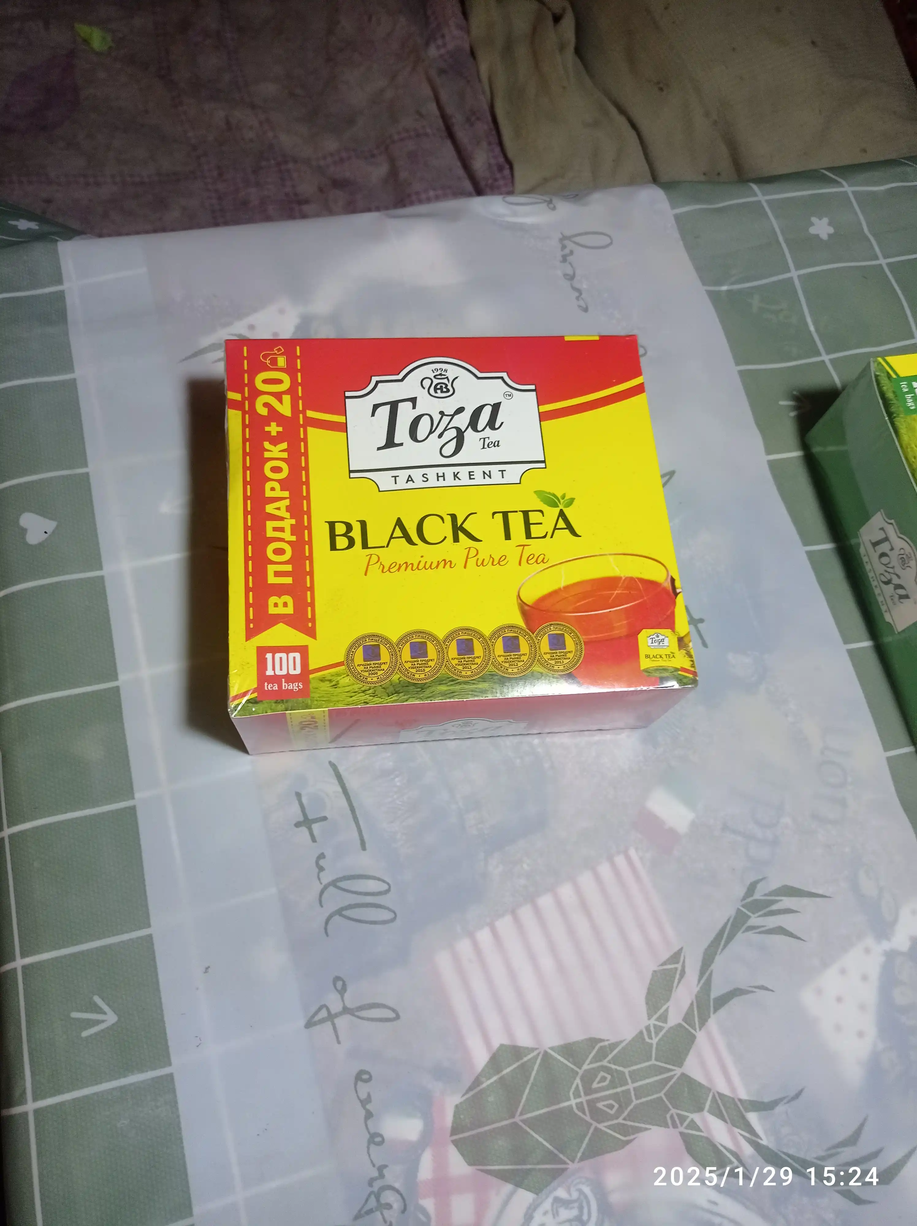 Чай чёрный "Toza", 100 пакетиков + 20 в подарок