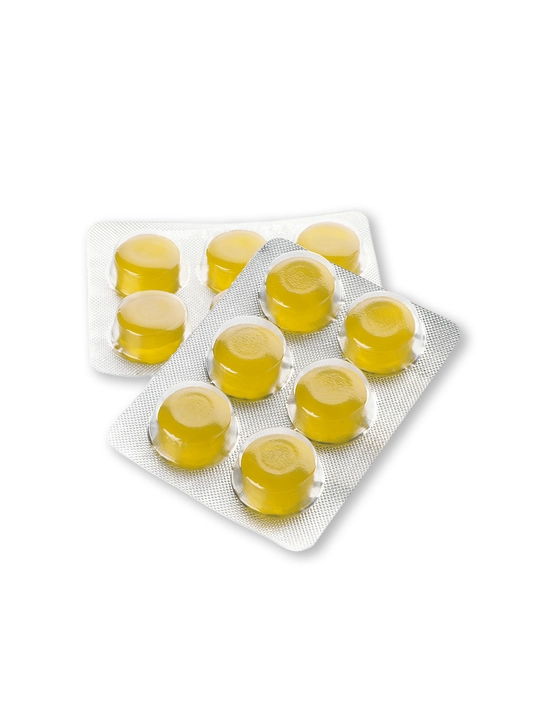 Tomoq og'rig'i uchun yulduzcha pastillari, asal-limon ta'mi, 2,4 g
