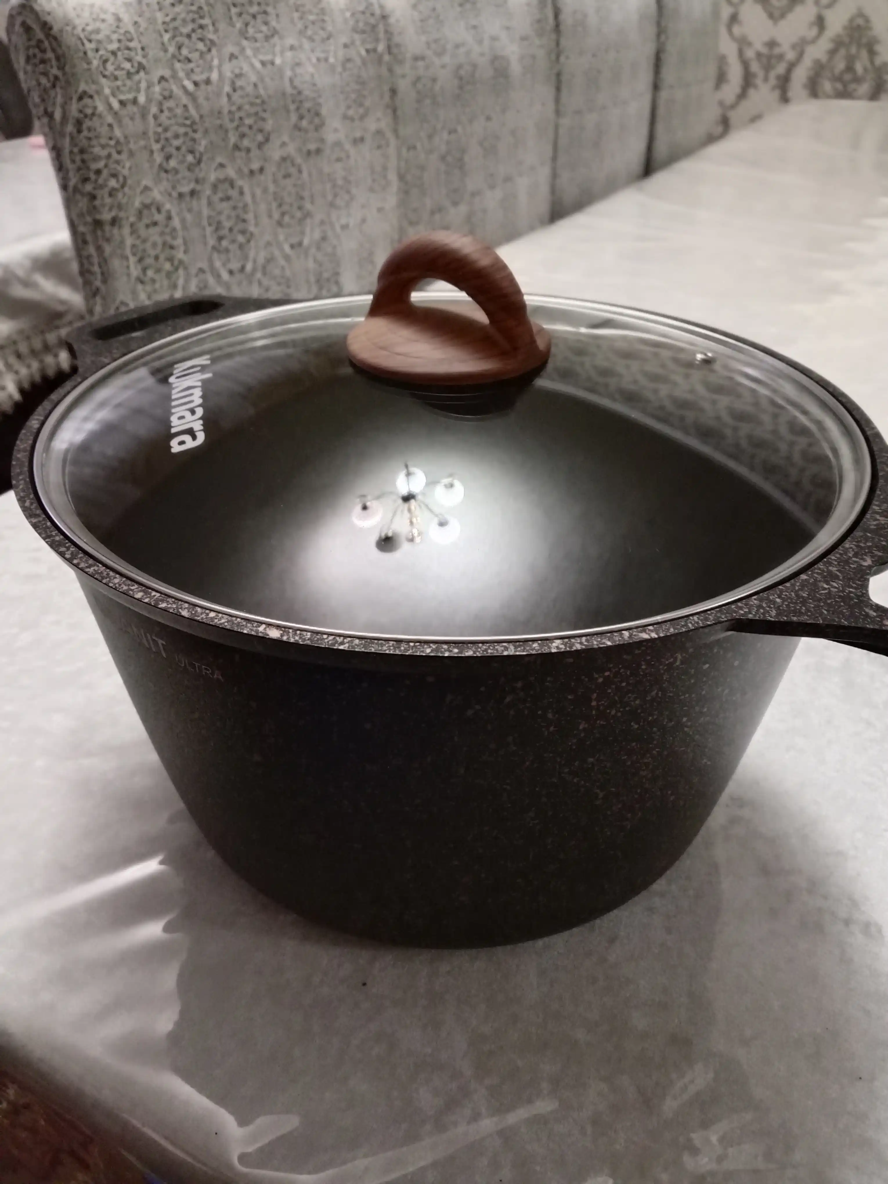 Кастрюля Kukmara Granit Ultra, со стеклянной крышкой