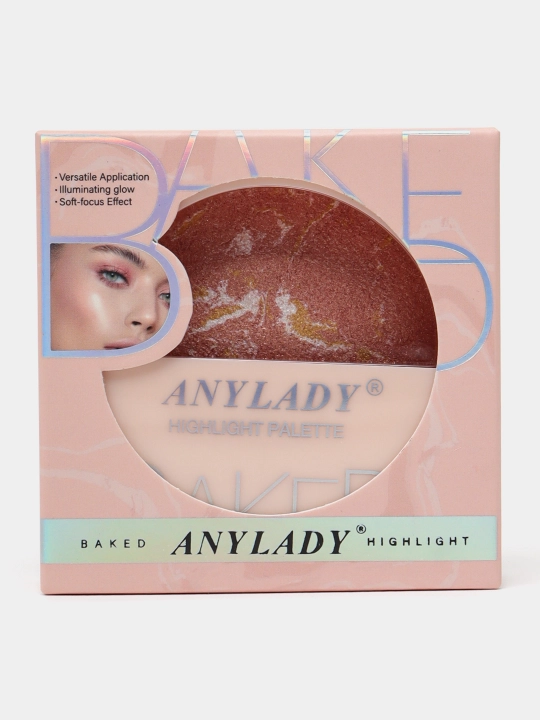 Запеченный хайлайтер AnyLady с сияющим перламутровым финишем, для макияжа лица и тела