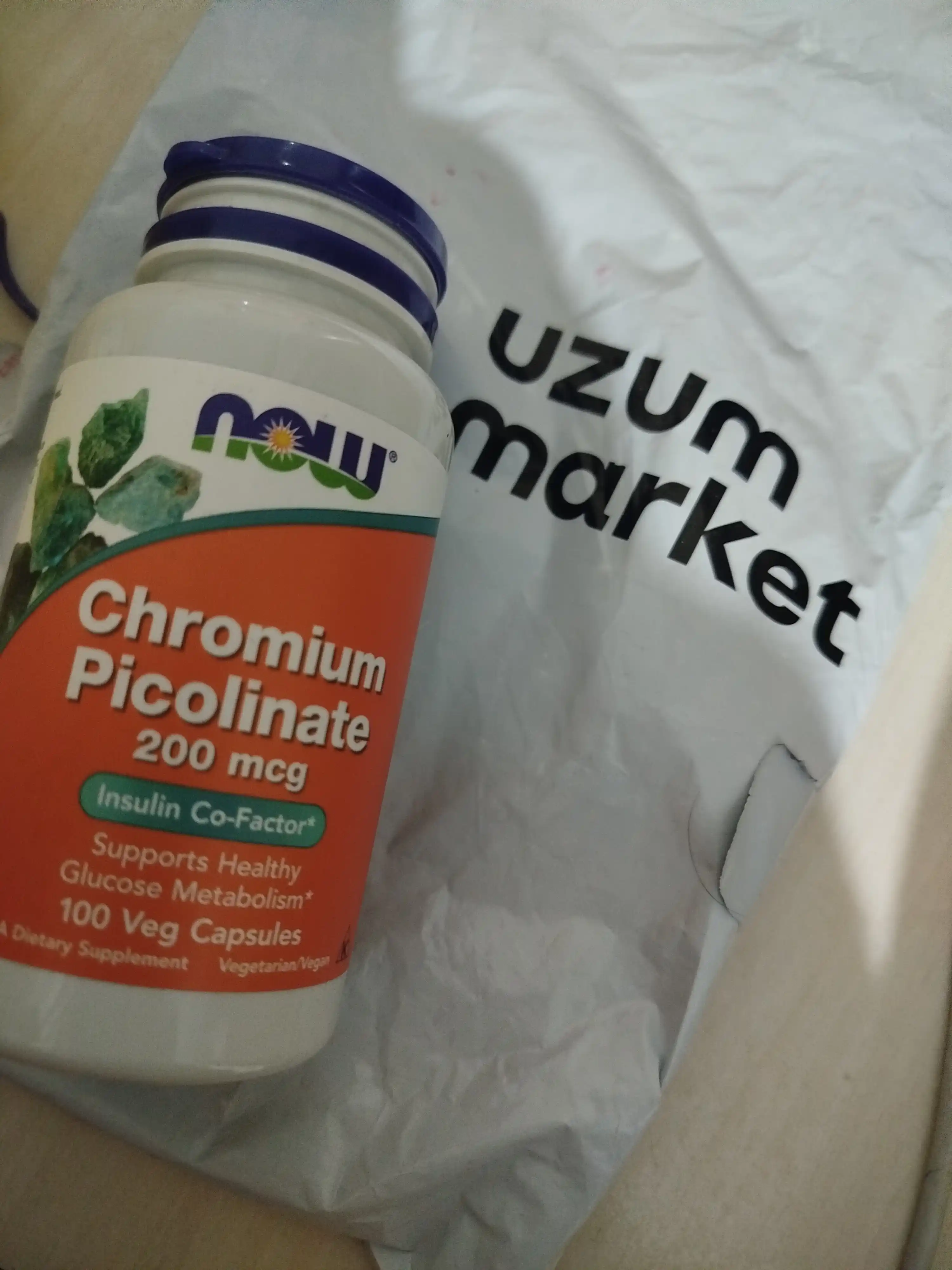 NOW Foods, Xrom pikolinati, Chromium Picolinate, 200 mkg, 100 vegetarian kapsulalari