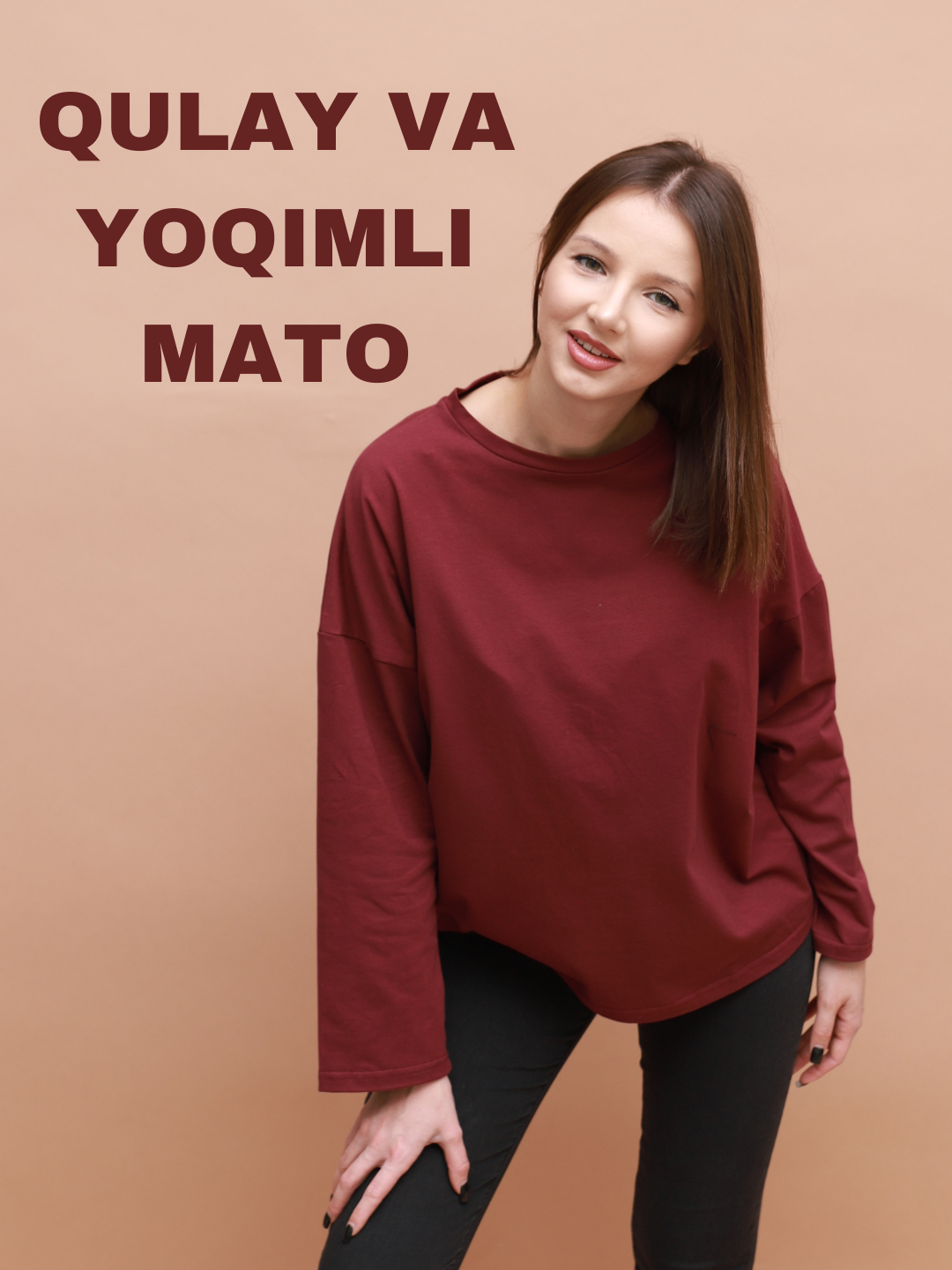 Qizlar va ayollar uchun fudbolka, yengi uzun, oversayz, Asmar
