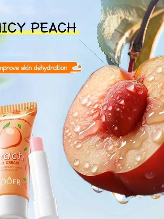 Parvarish uchun kosmetika to'plami, qo'l kremi va lab bo'yog'i, sovg'a o'ramida