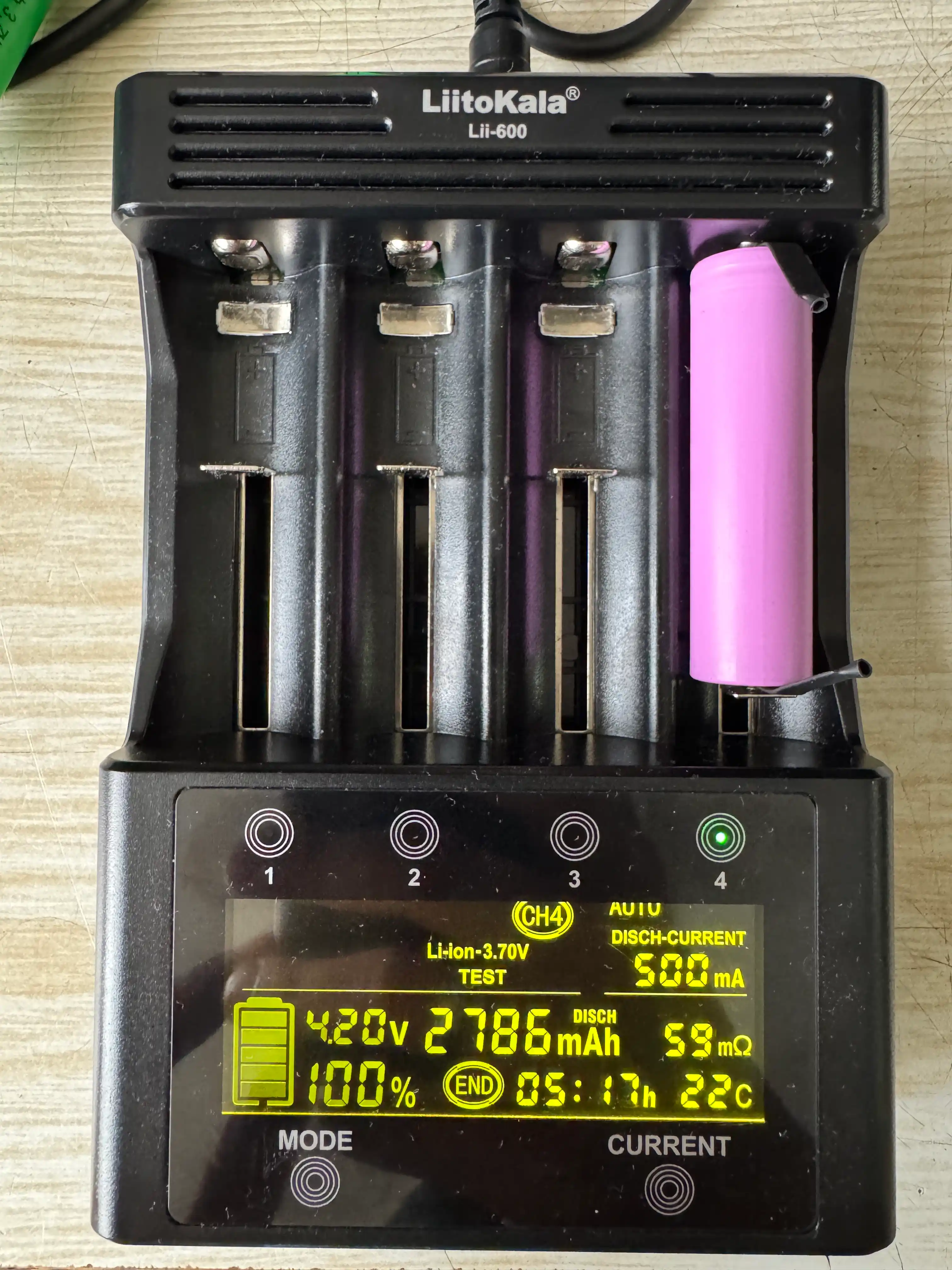 Aккумулятора Li-ion 18650, 2600 мА/ч, 5C